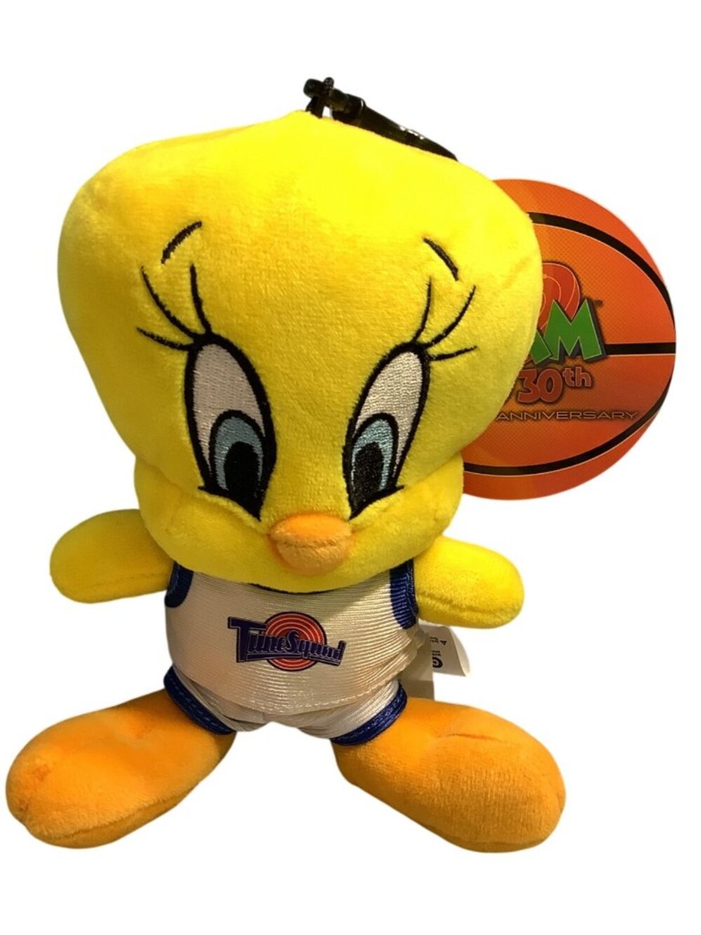 Space Jam 30th Anniversary Tweety Plush Keychain 7" Tune Squad Stuffed Animal
